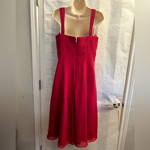 Jasmine Bridal B2 formal red cascade dress Sz-10. S20 - Picture 4 of 14